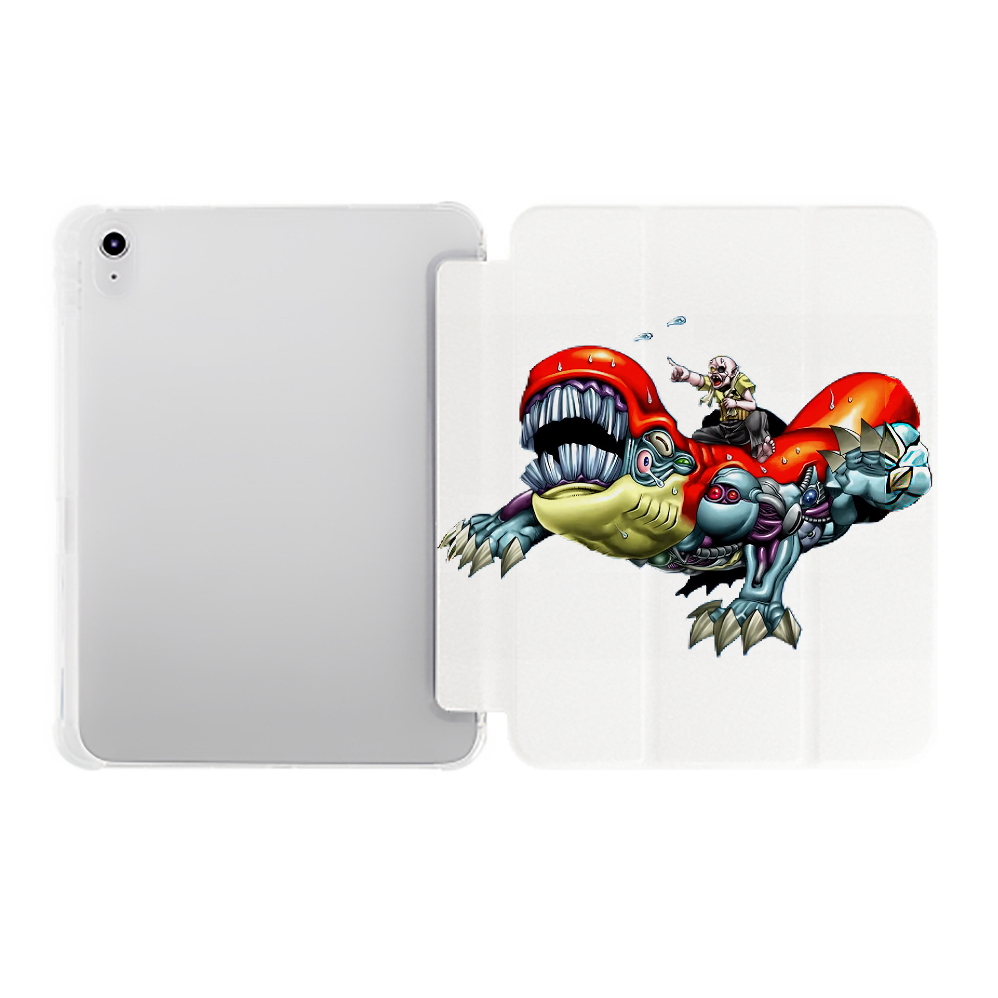 （画像用） 遊☆戯☆王 Yu-Gi-Oh! IPad ケース ペン収納付き 三つ折りスタンド PUレザー×シリコン 対応機種9.5/10.5/10.9インチ